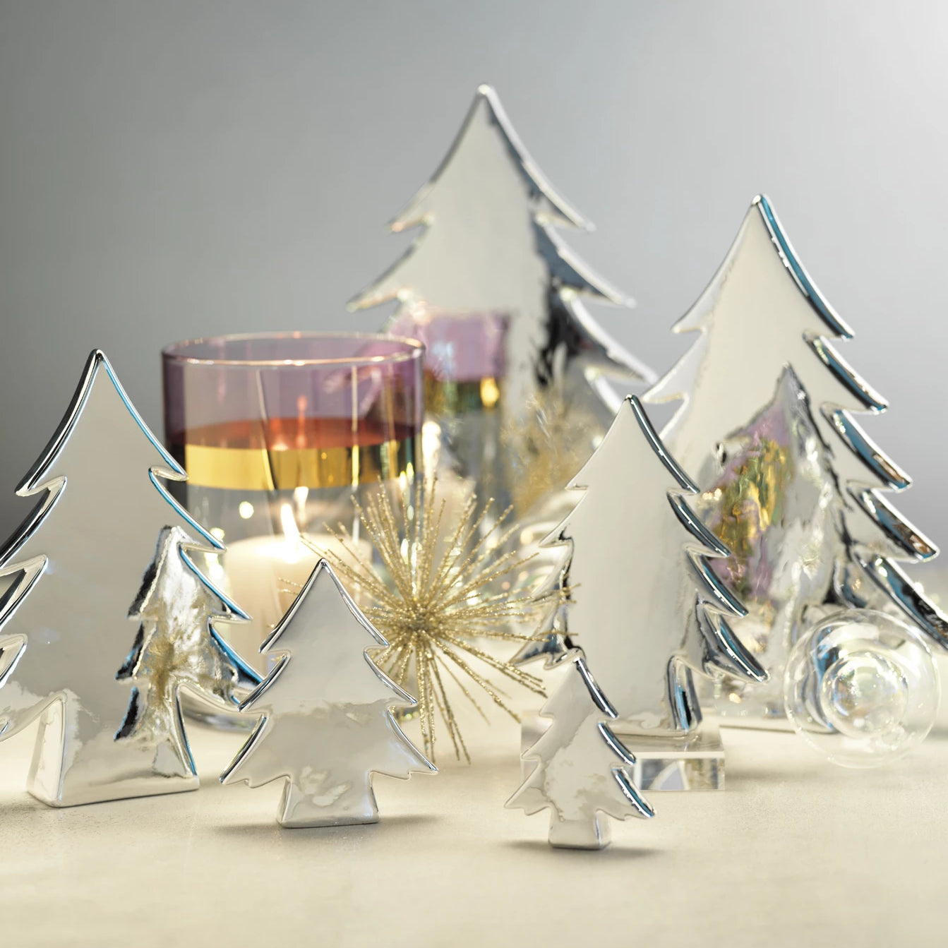 Teton Silver Ceramic Tree - Christmas Trees by Carlyle Avenue