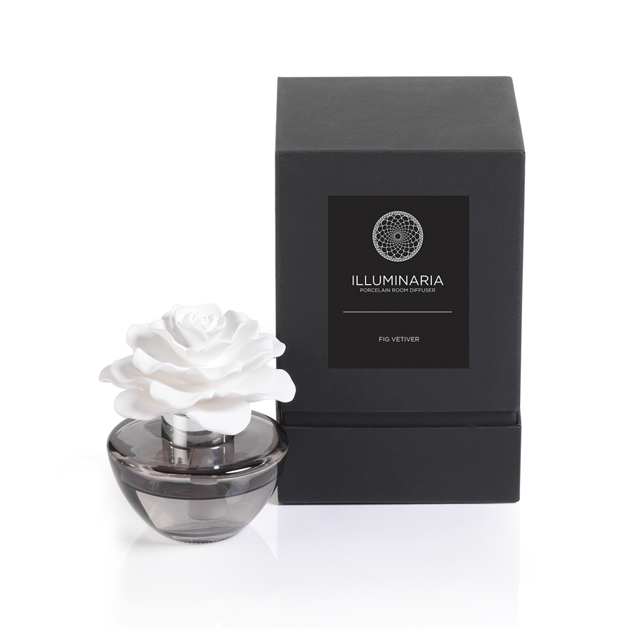 Illuminaria Porcelain Diffuser in Gray Bottle - Diffusers by Carlyle Avenue