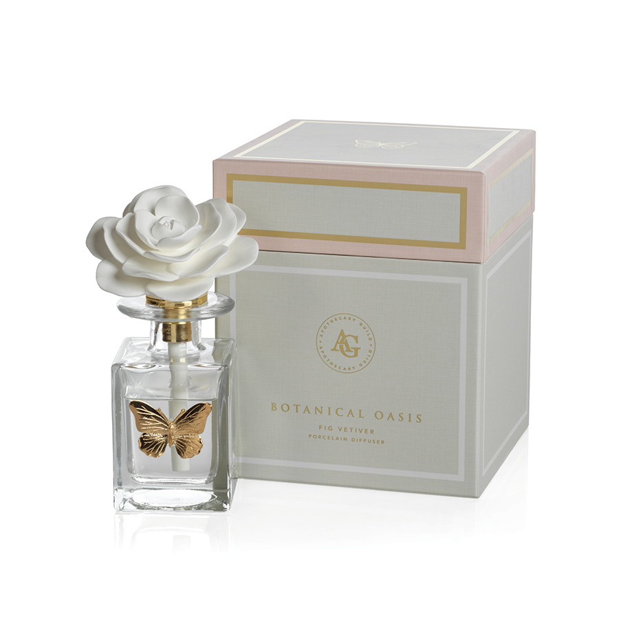 Botanical Oasis Porcelain Diffuser - Diffusers by Carlyle Avenue