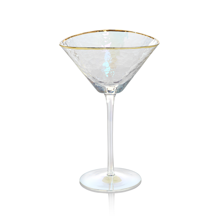 Aperitivo Triangular Stemware - Luster with Gold Rim - Drinkware by Carlyle Avenue