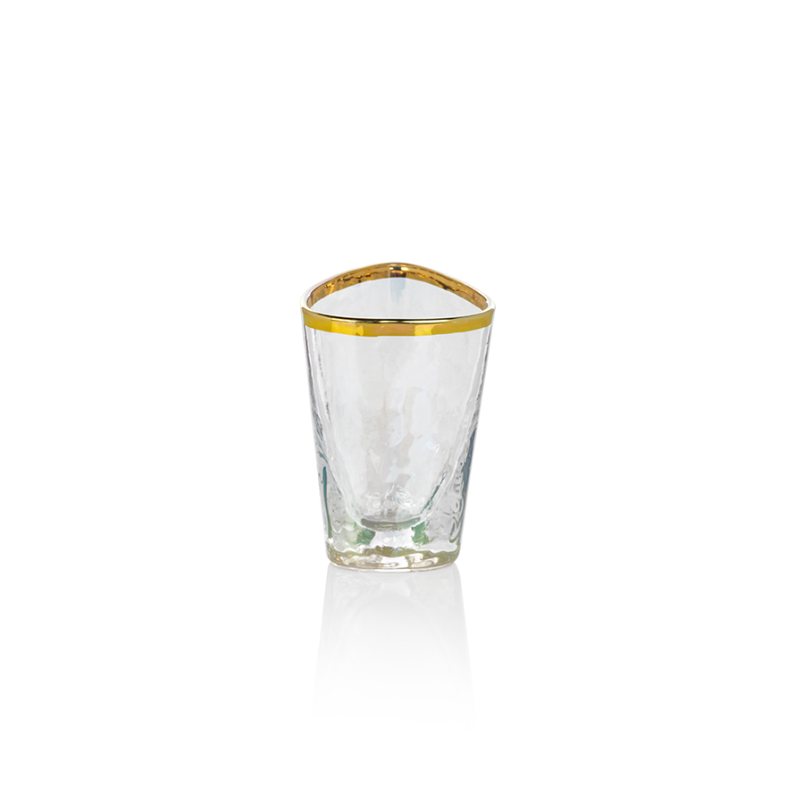 Aperitivo Triangular Stemware - Luster with Gold Rim - Drinkware by Carlyle Avenue
