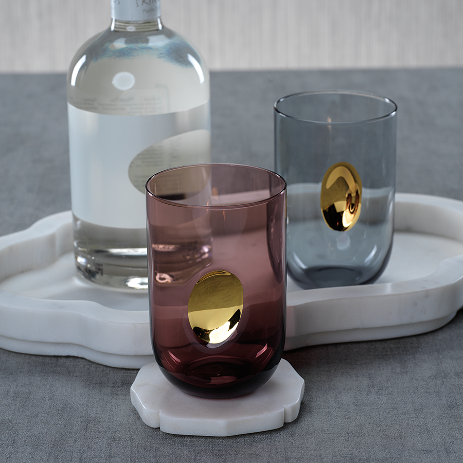 Aperitivo Tumbler with Gold Accent - Set of 4 - Glassware by Carlyle Avenue