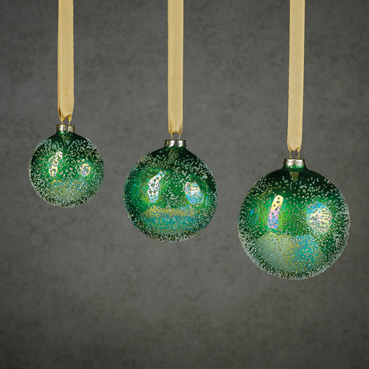 Sugared Green Glass Ornament - Ornaments by Carlyle Avenue
