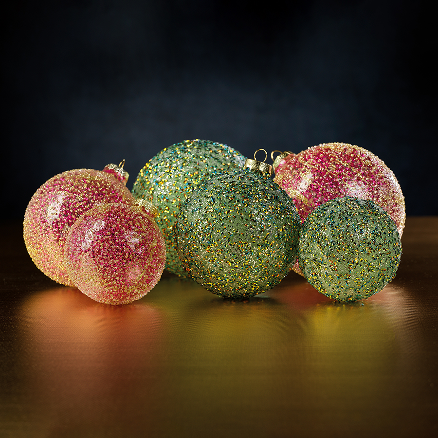 Beaded Glass Ball Ornament - Green - Ornaments by Carlyle Avenue
