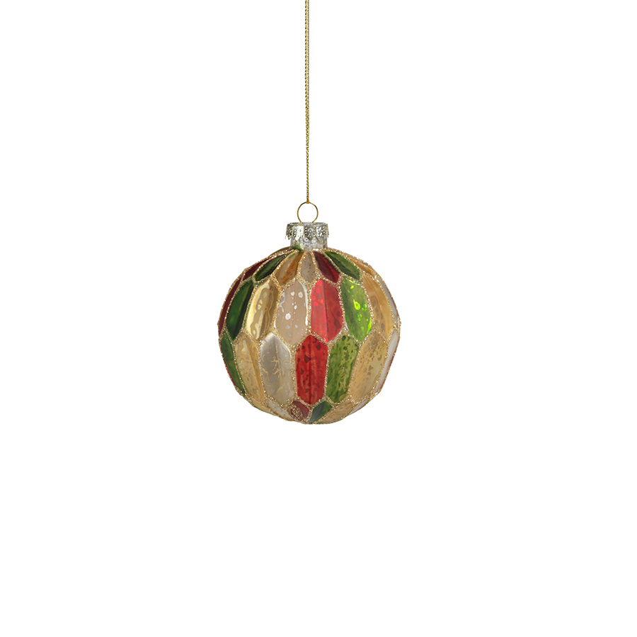 Multicolor Glass Ball Ornament - Ornaments by Carlyle Avenue
