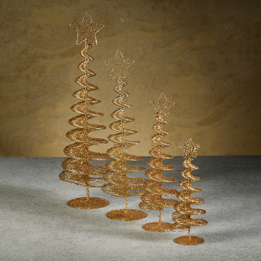 Swirl Wire Tree - Gold - Christmas Trees by Carlyle Avenue