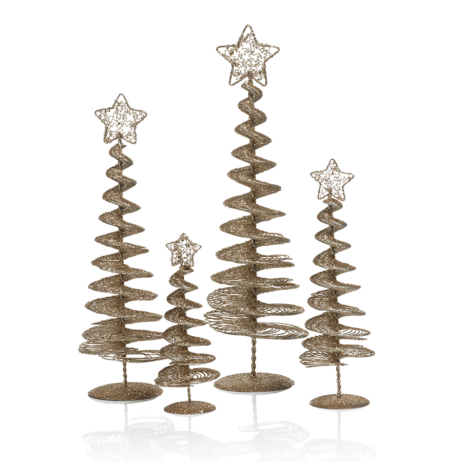 Swirl Wire Tree - Champagne - Christmas Trees by Carlyle Avenue