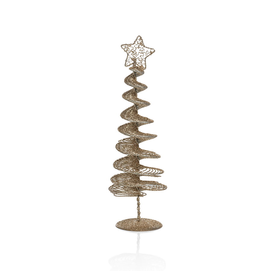 Swirl Wire Tree - Champagne - Christmas Trees by Carlyle Avenue