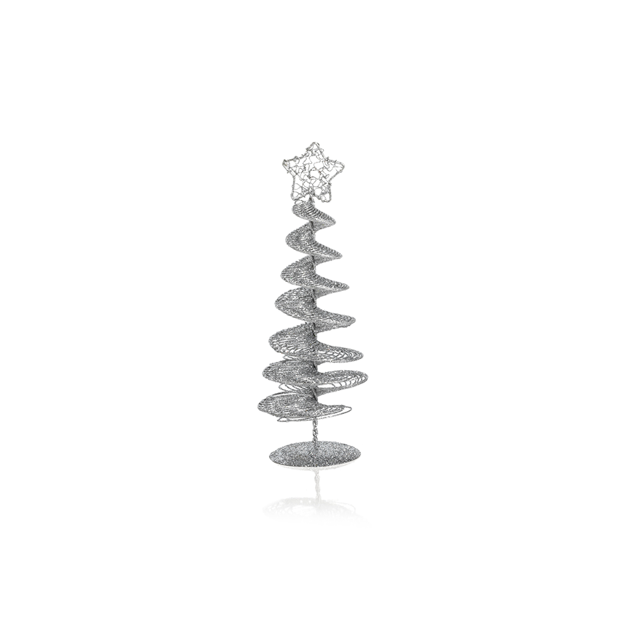 Swirl Wire Tree - Silver - Christmas Trees by Carlyle Avenue