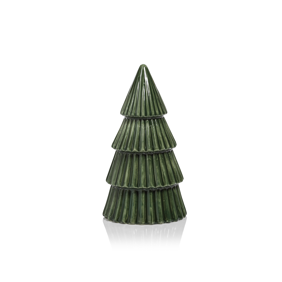 Ceramic Holiday Tree - Glazed Winter Green - Christmas Decor by Carlyle Avenue