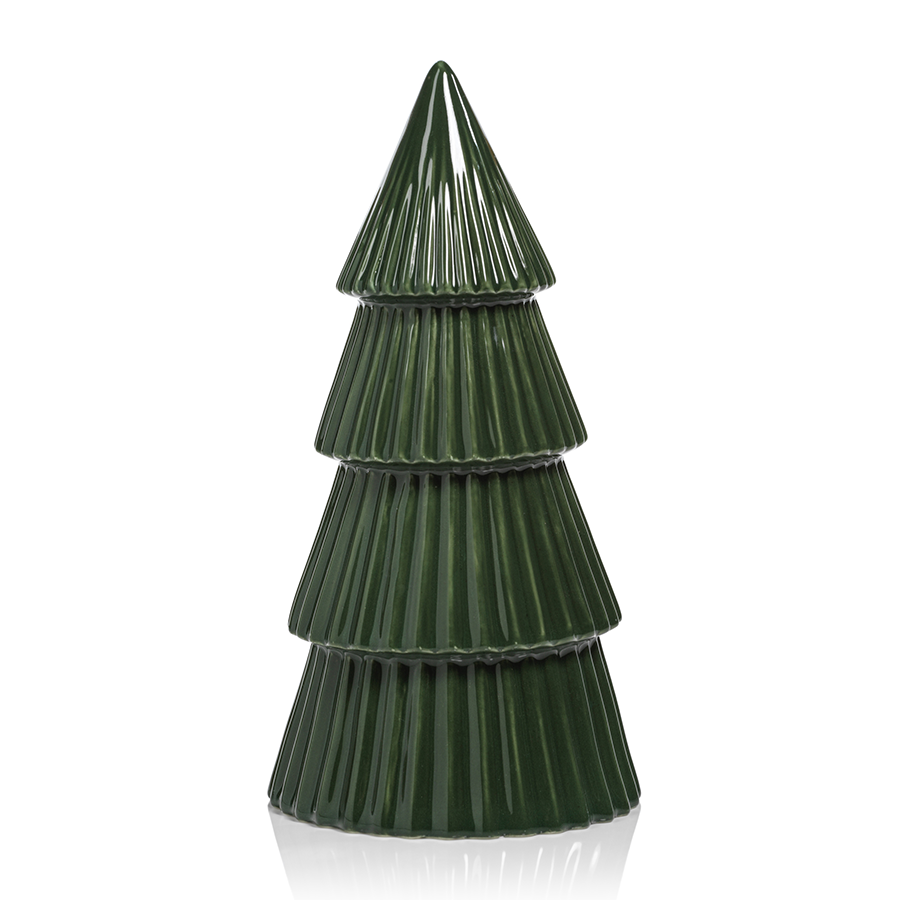Ceramic Holiday Tree - Glazed Winter Green - Christmas Decor by Carlyle Avenue