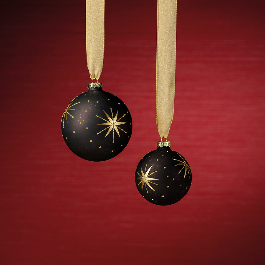 Gold & Black Star Design Ornament - Ornaments by Carlyle Avenue