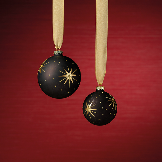 Gold & Black Star Design Ornament - Ornaments by Carlyle Avenue