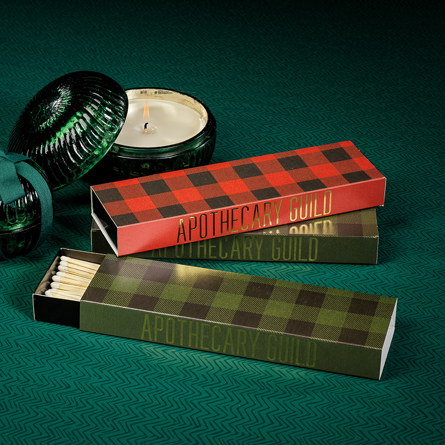 Long Matches - Red & Green Plaid - Set of 2 Assorted - Matches by Carlyle Avenue