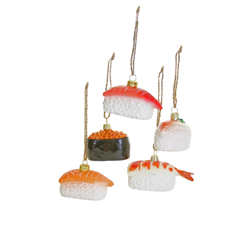 Set of 5 Assorted Sushi Ornaments - Ornaments by Carlyle Avenue
