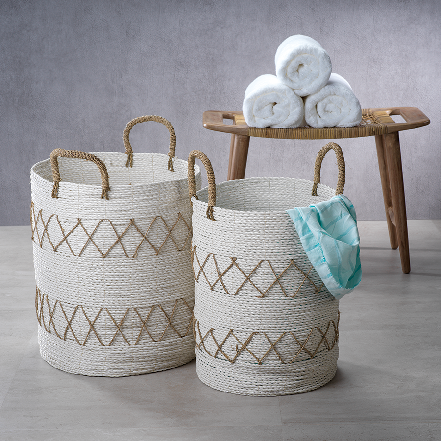 Salento Agel Baskets - Set of 2 Assorted - Baskets by Carlyle Avenue