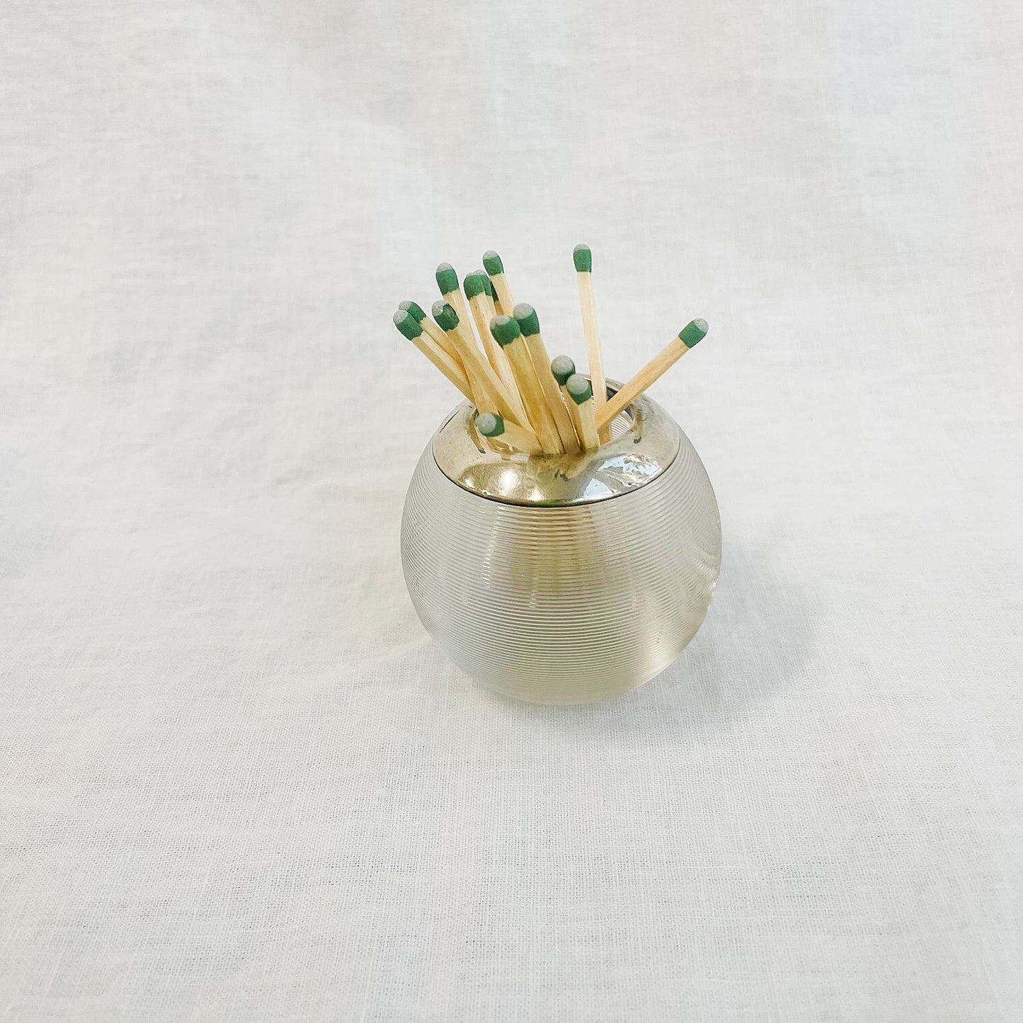 Vintage English Sterling Silver & Glass Match Striker - Matches by Carlyle Avenue
