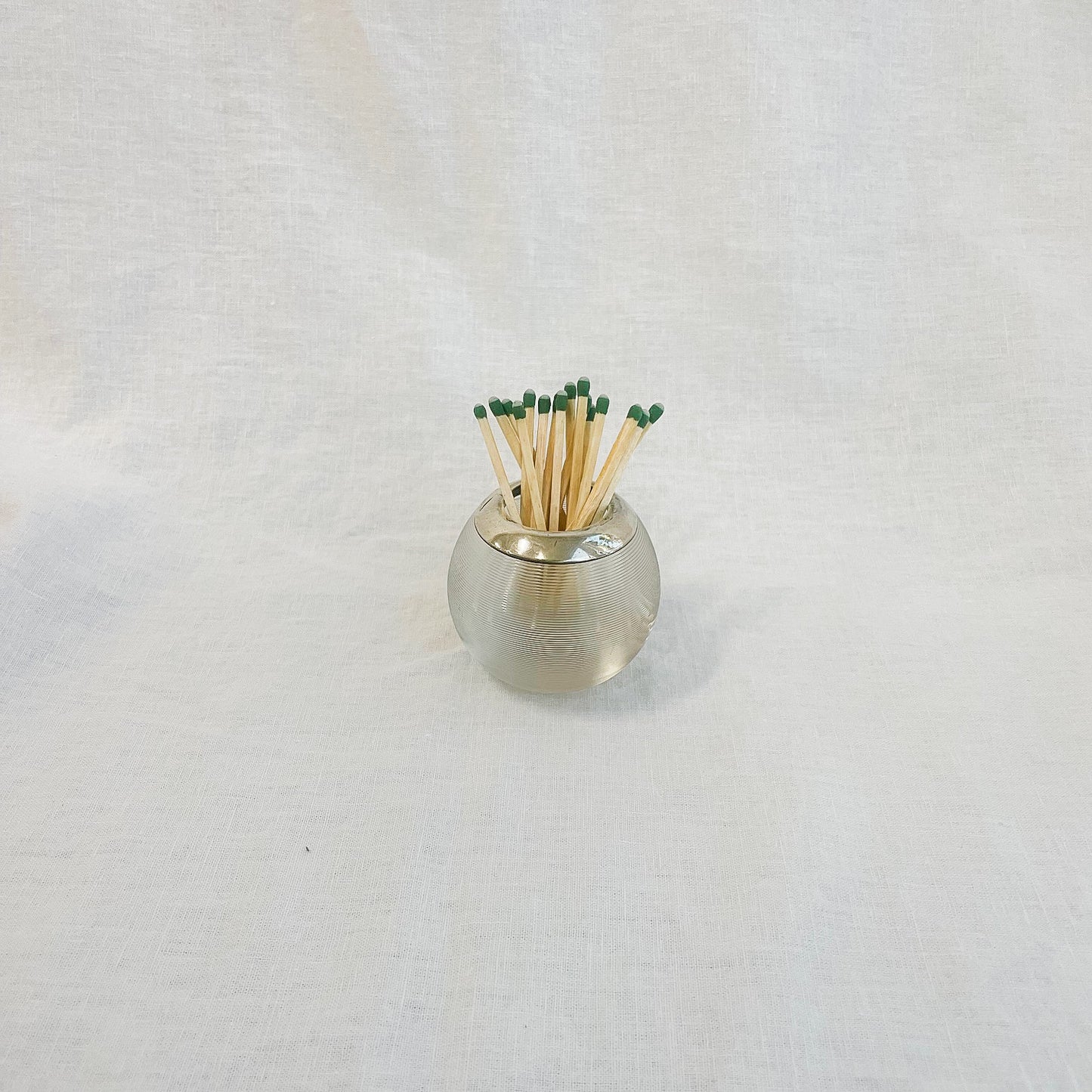 Vintage English Sterling Silver & Glass Match Striker - Matches by Carlyle Avenue