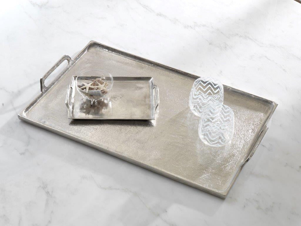 Rectangular Aluminum Tray with Handles - Trays by Carlyle Avenue