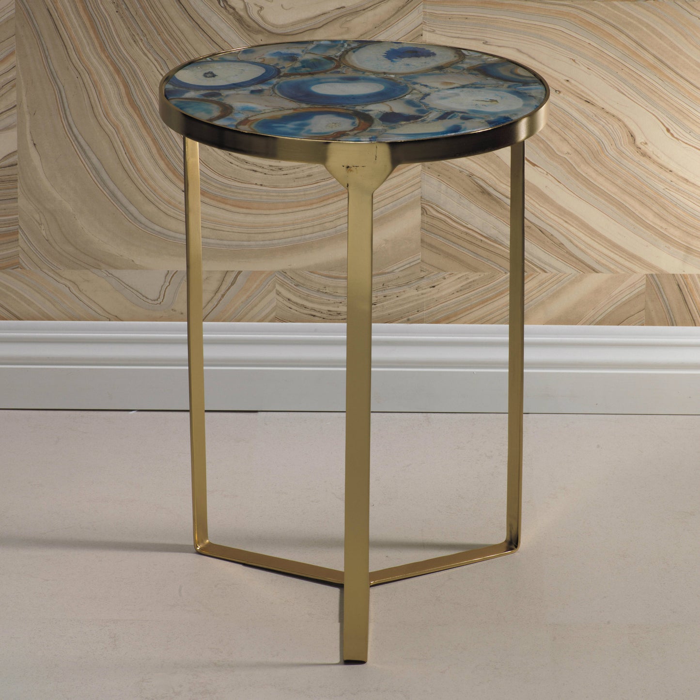 La Sardaigne Blue Agate End Table - Furniture by Carlyle Avenue