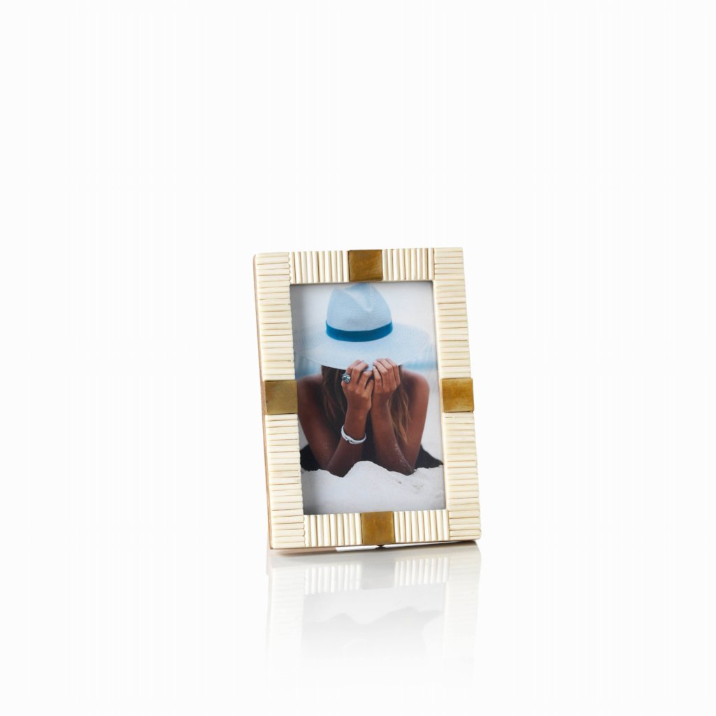Maha Bone w/ Brass Trim Photo Frame - Picture Frames by Carlyle Avenue