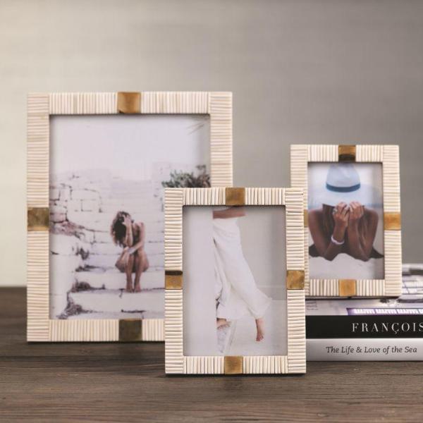 Maha Bone w/ Brass Trim Photo Frame - Picture Frames by Carlyle Avenue
