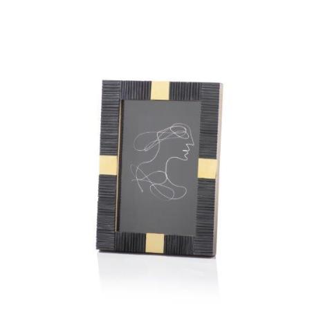 Maha Black Bone w/ Brass Trim Photo Frame - Picture Frames by Carlyle Avenue