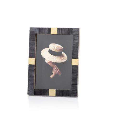 Maha Black Bone w/ Brass Trim Photo Frame - Picture Frames by Carlyle Avenue
