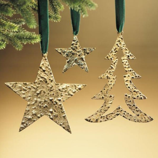 Raw Aluminum Ornament - Gold - Ornaments by Carlyle Avenue