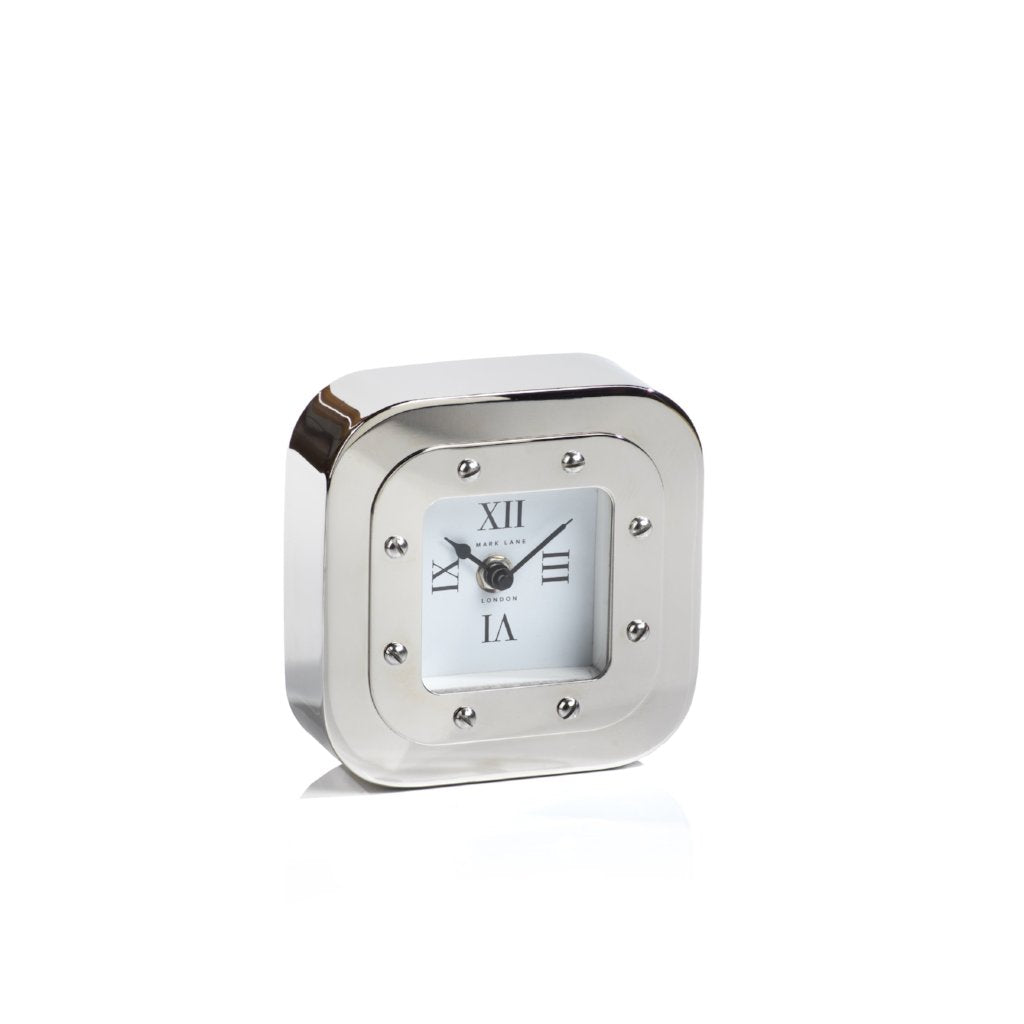 Mark Lane Table Clock - Nickel - Clocks by Carlyle Avenue