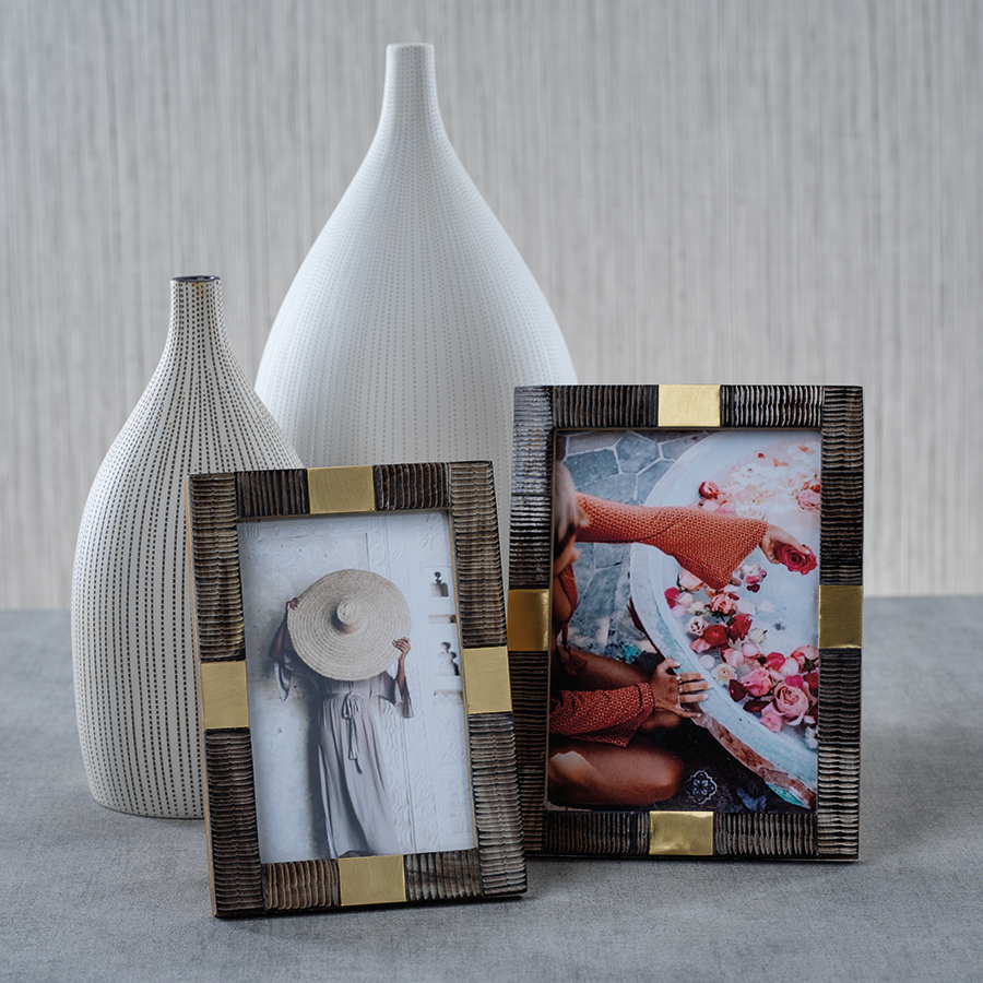 Lagos Horn and Brass Photo Frame - Picture Frames by Carlyle Avenue