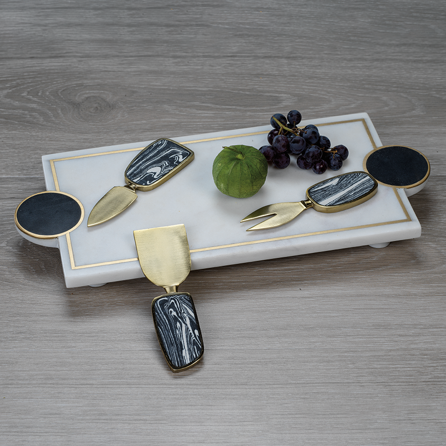Kadappa Stone and Marble Tray - Tray by Carlyle Avenue