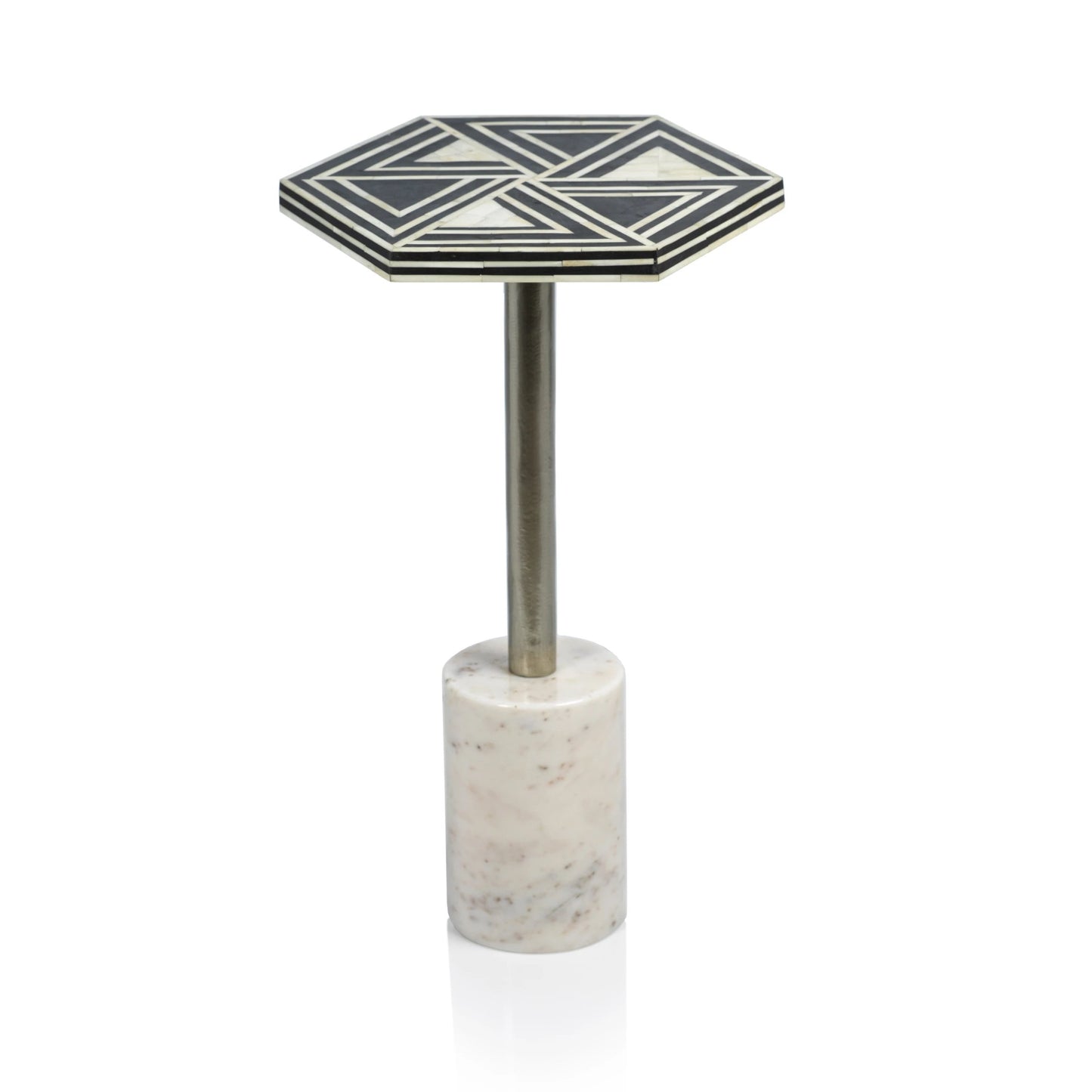 Sultana Hexagon Cocktail Table on Marble Base - Furniture by Carlyle Avenue