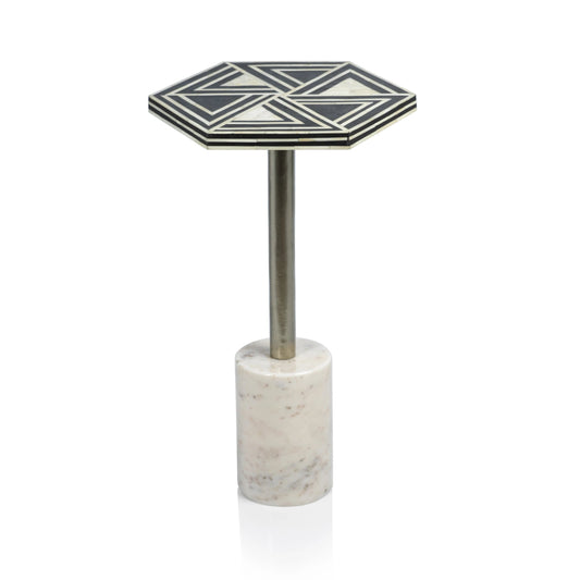 Sultana Hexagon Cocktail Table on Marble Base - Furniture by Carlyle Avenue