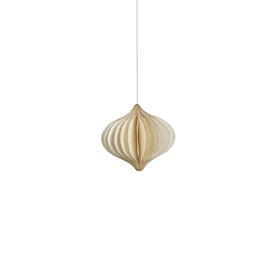 Wish Paper Decorative Ornaments - Ivory w/Gold Glitter - Christmas Decor by Carlyle Avenue