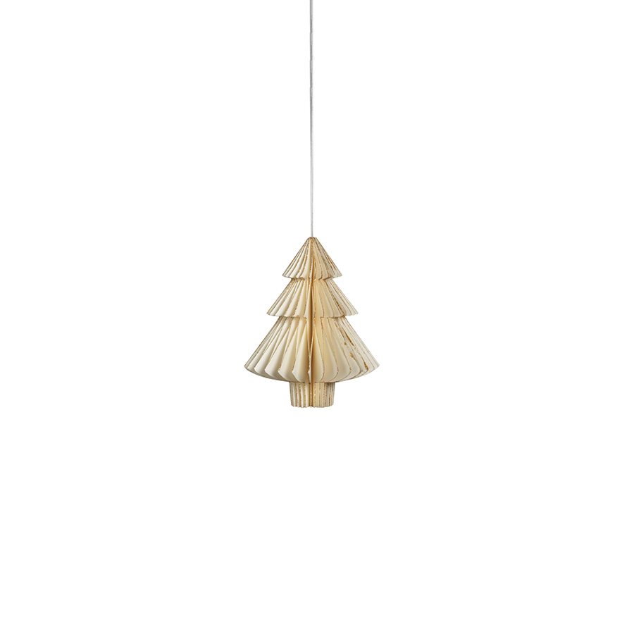 Wish Paper Decorative Ornaments - Ivory w/Gold Glitter - Christmas Decor by Carlyle Avenue