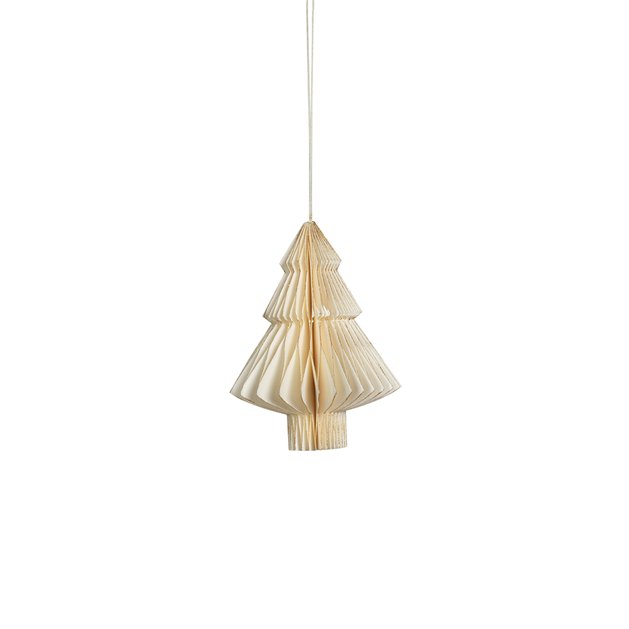 Wish Paper Decorative Ornaments - Ivory w/Gold Glitter - Christmas Decor by Carlyle Avenue