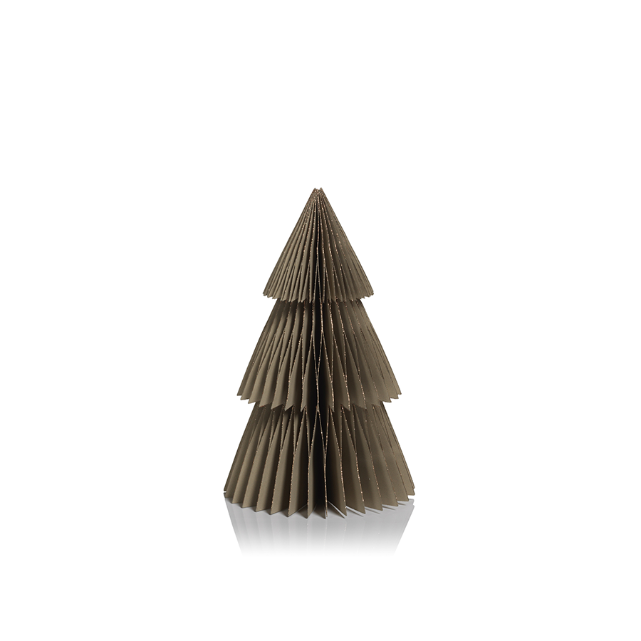 Wish Paper Decorative Tree & Ornaments - Taupe & Rose Gold - Christmas Decor by Carlyle Avenue