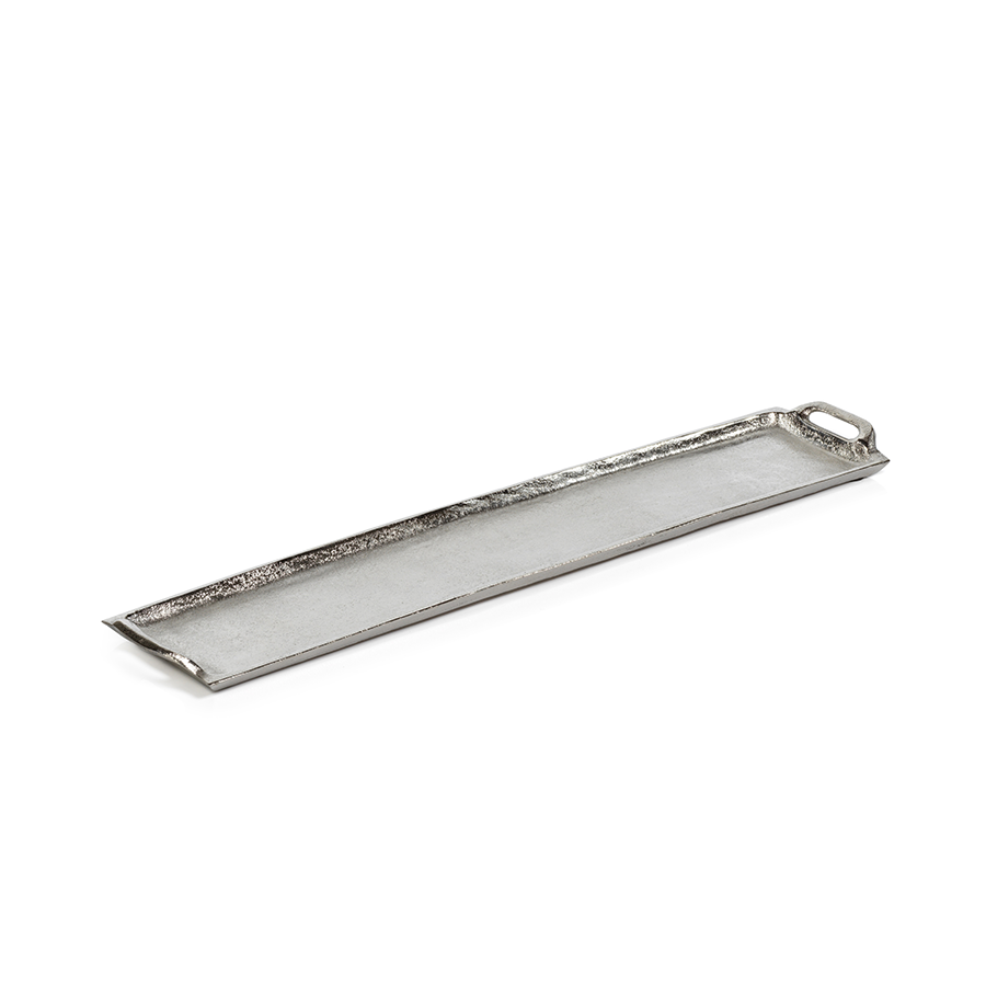 Rectangular Aluminum Tray - Silver Nickel - Trays by Carlyle Avenue