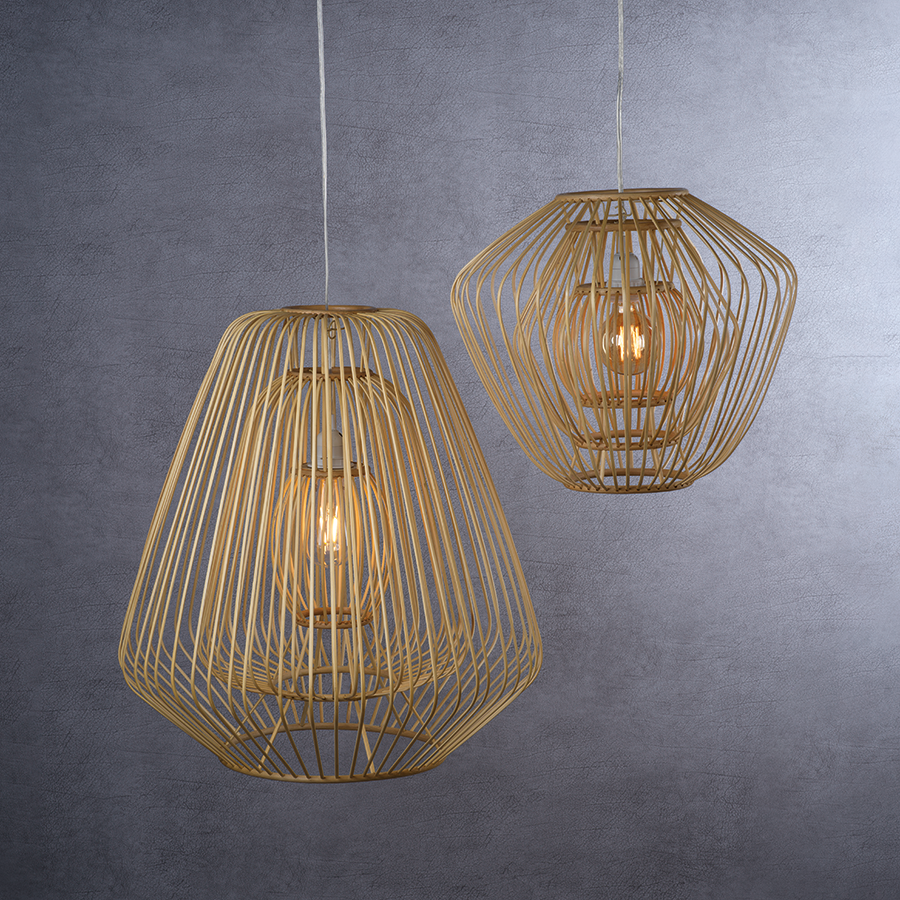 Bamboo & Rattan Layered Pendants - Lamps by Carlyle Avenue