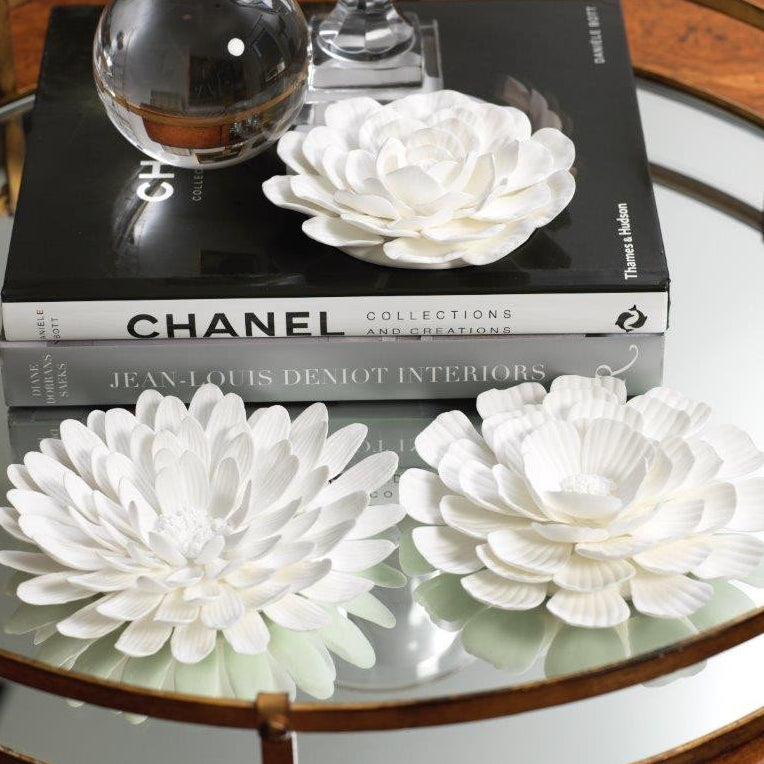 Porcelain Flower Table and Wall Decor - Set of 3 - Decorative Accessories by Carlyle Avenue