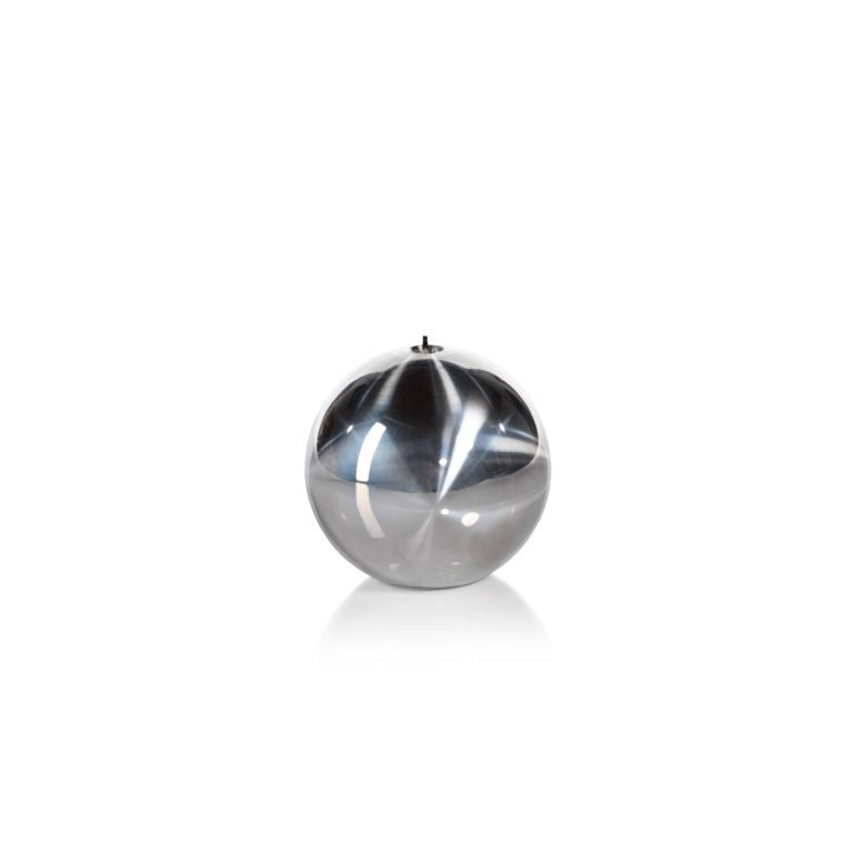 Titanium Ball Candle - Silver - Candles by Carlyle Avenue