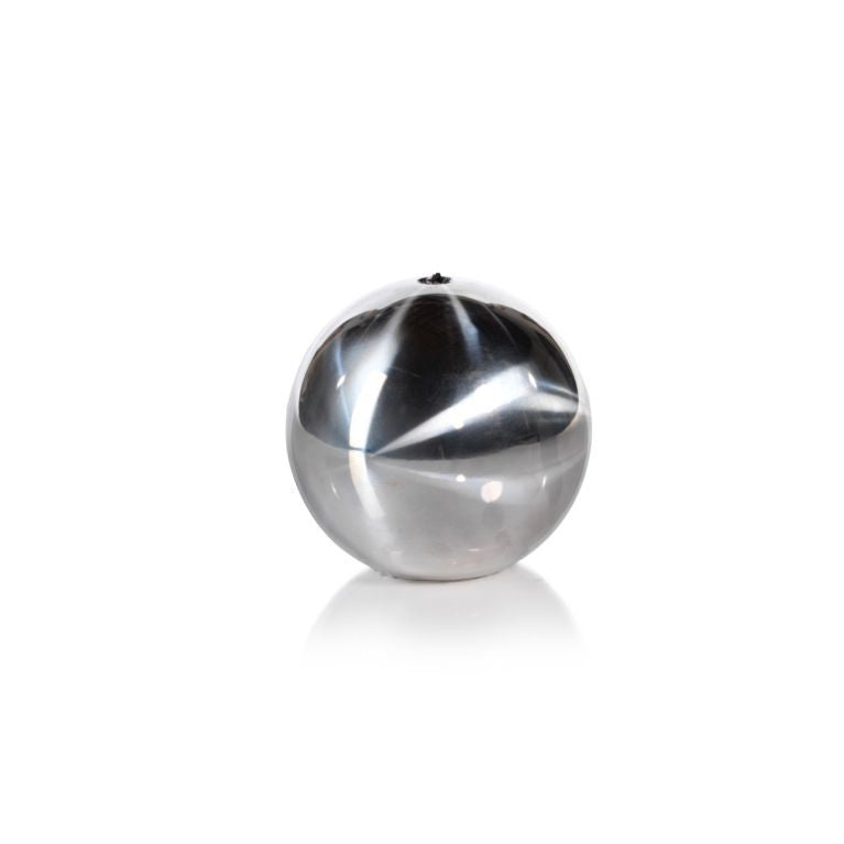 Titanium Ball Candle - Silver - Candles by Carlyle Avenue