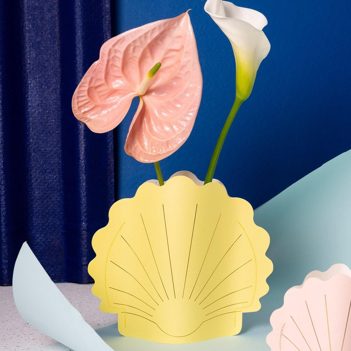 Paper Shell Vase - Yellow - Vases by Carlyle Avenue