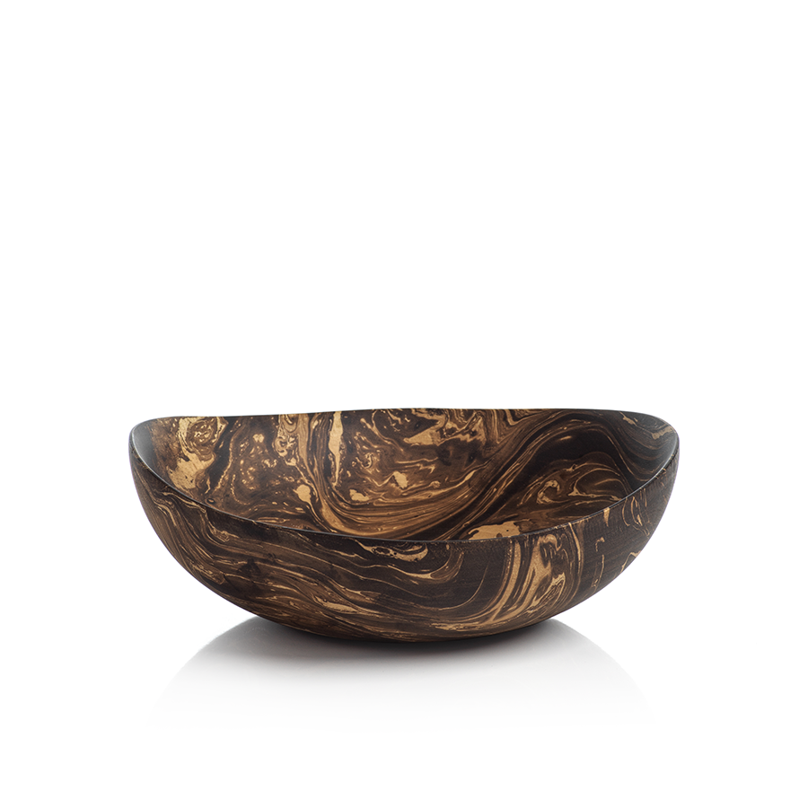 Mango Wood Marbelized Bowls - Decorative Accessories by Carlyle Avenue