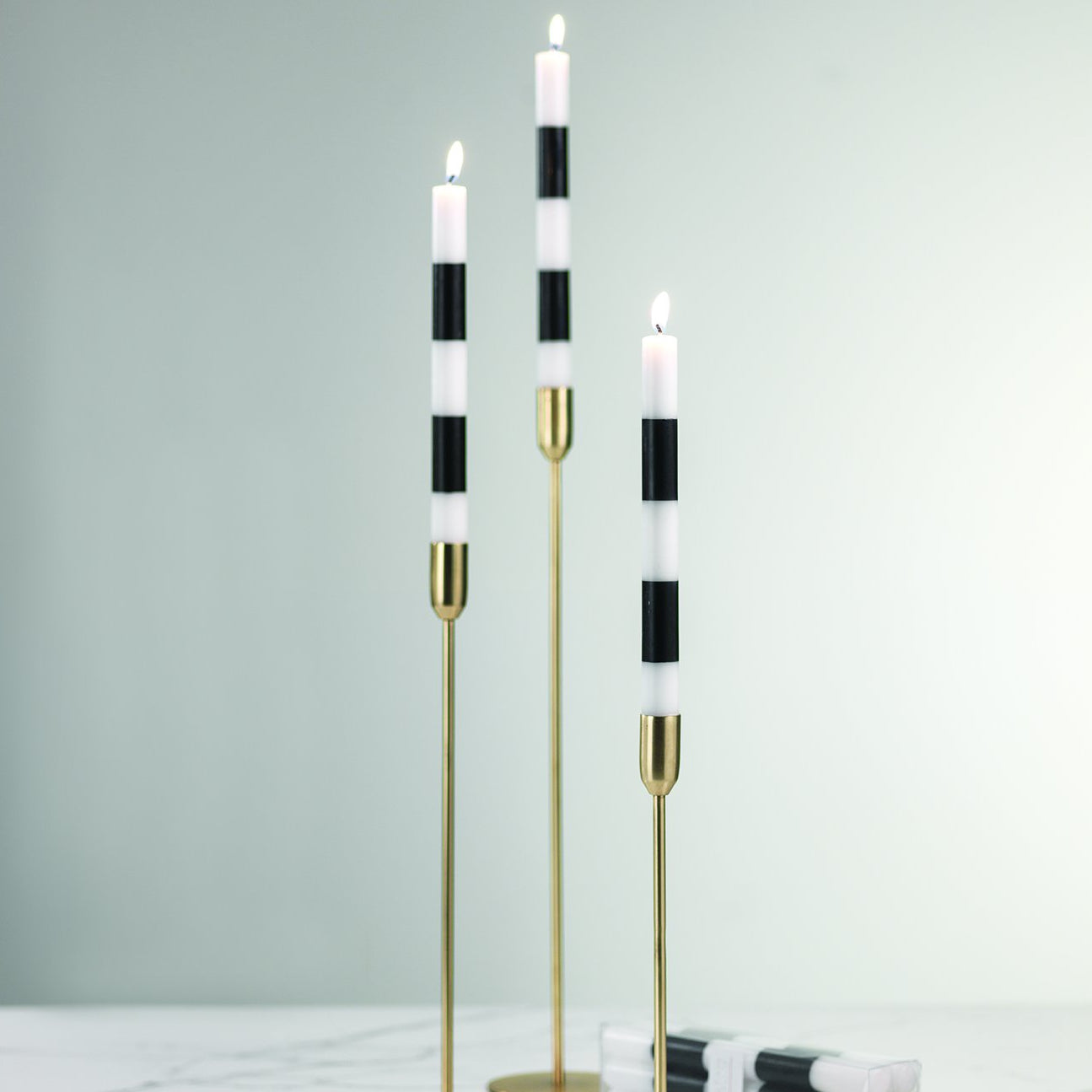 Modern & Festive Black Formal Taper Candles - Box of 6 - Candles by Carlyle Avenue