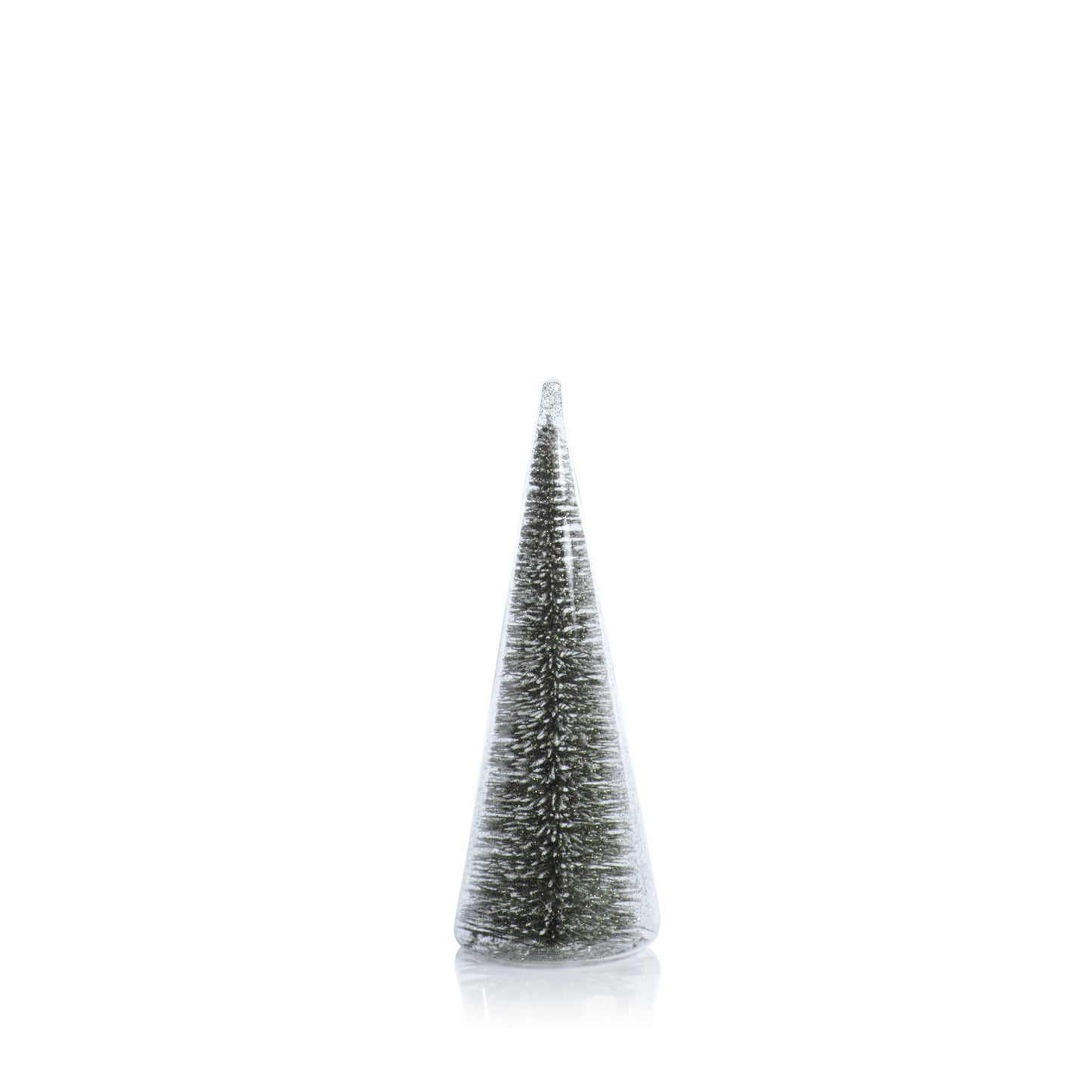 Clear Glass Decorative Tree w/Green Glitter - Christmas Trees by Carlyle Avenue