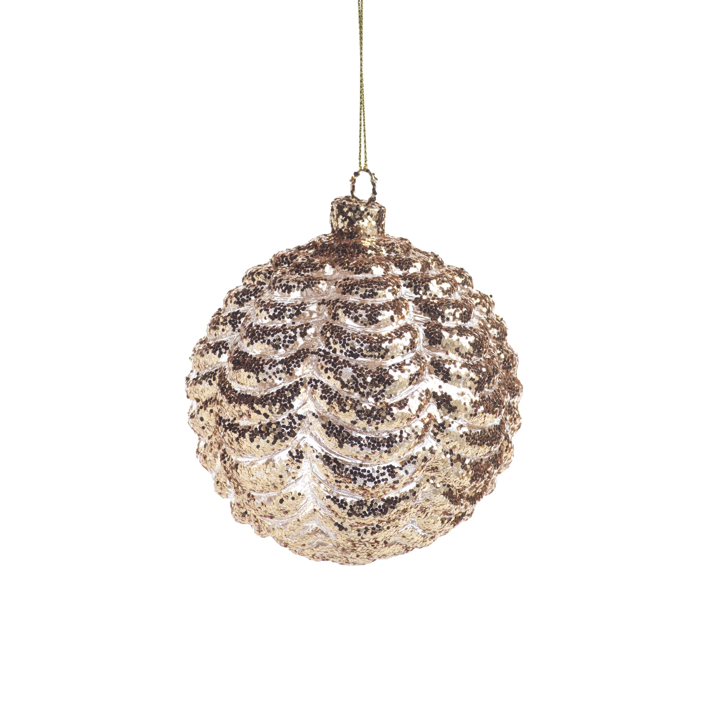 Gold Ripple Ball Ornament - CARLYLE AVENUE