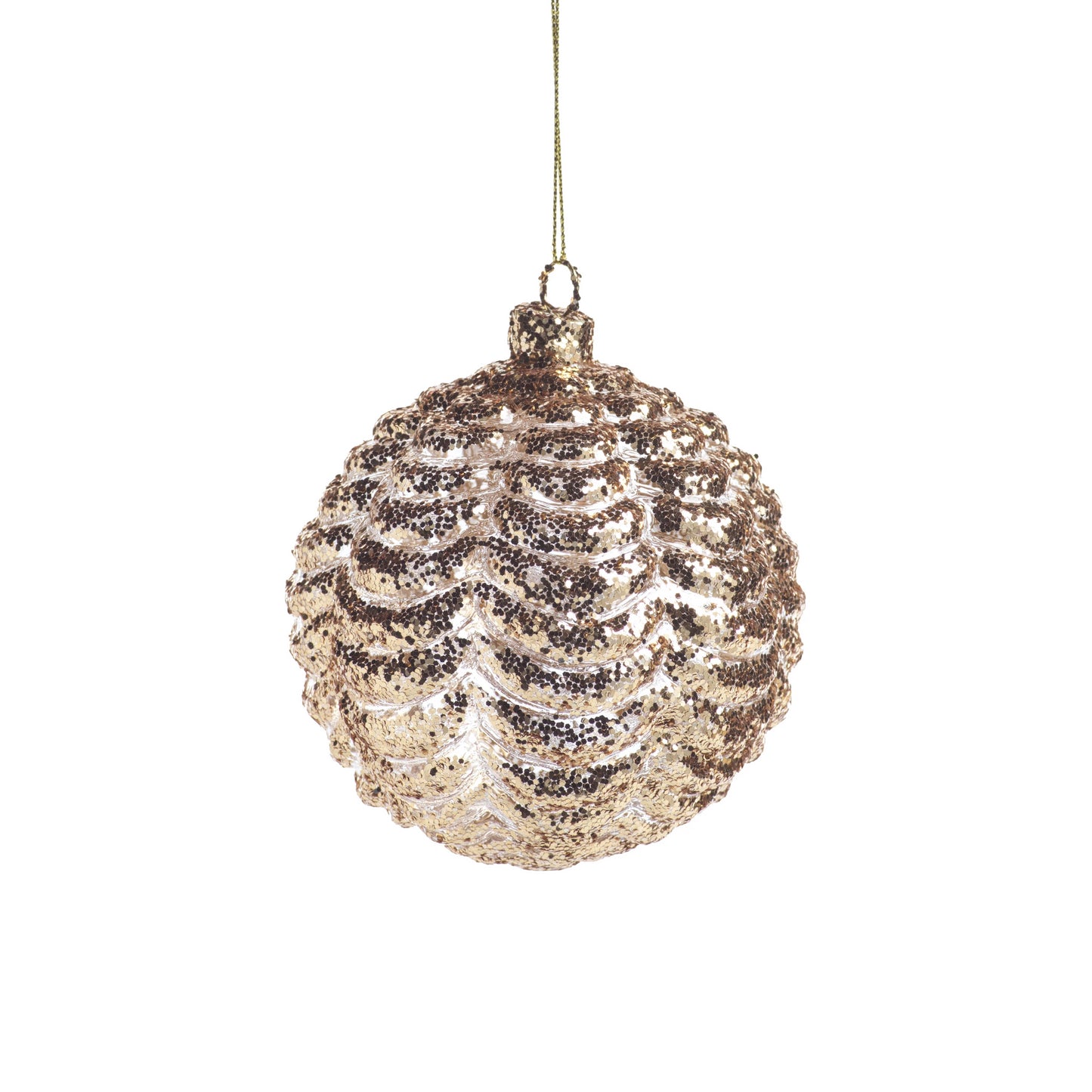 Gold Ripple Ball Ornament - Ornaments by Carlyle Avenue