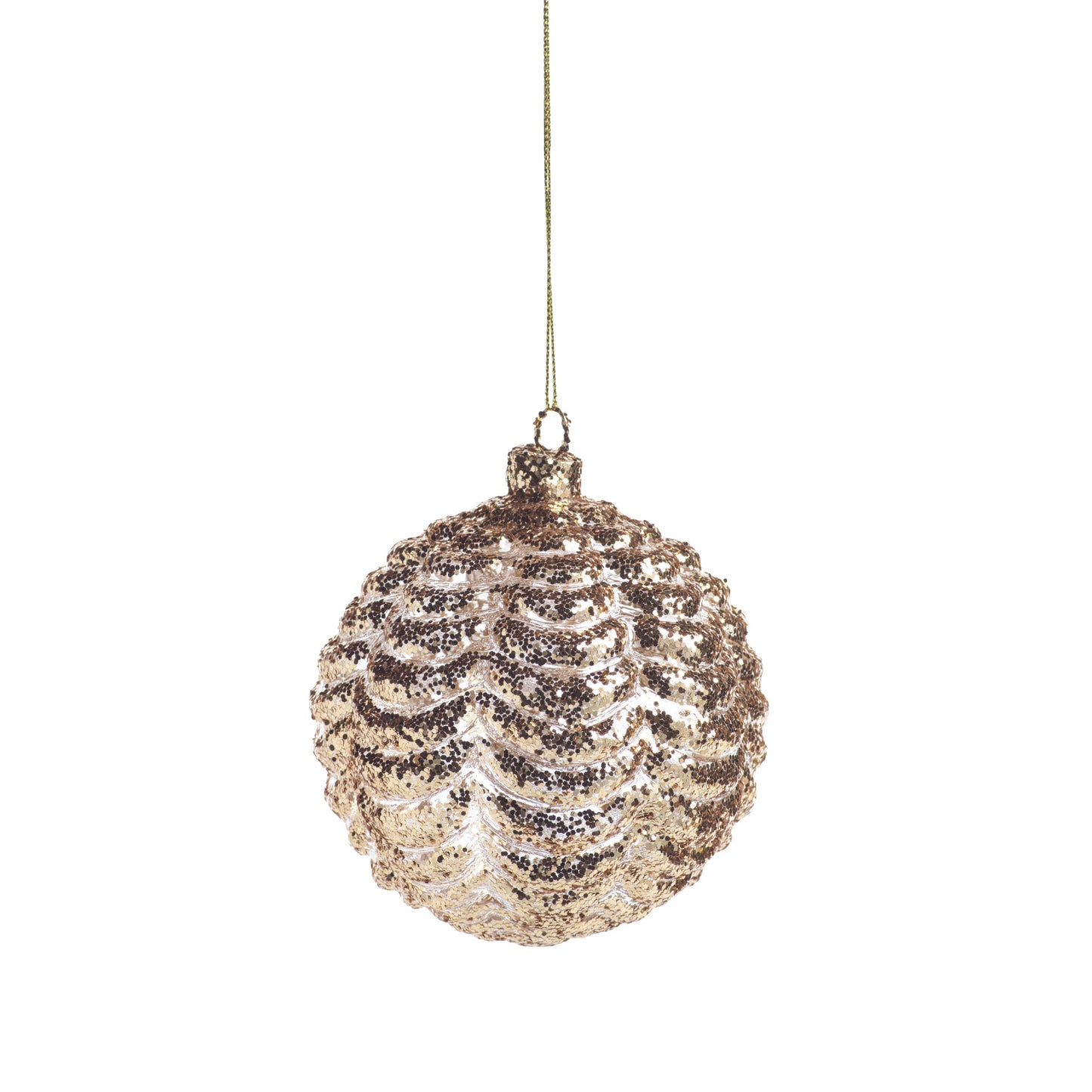 Gold Ripple Ball Ornament - Ornaments by Carlyle Avenue